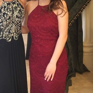 Sparkly Maroon/Red Prom Dress